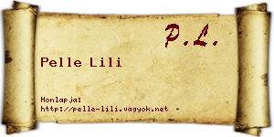 Pelle Lili névjegykártya